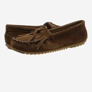 Women's Classic Kilty Hardsole Suede Moccasins